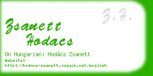 zsanett hodacs business card